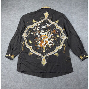 Vintage Apart Silk Button Up Blouse Womens 12 Art To Wear Quiet Luxury Timeless